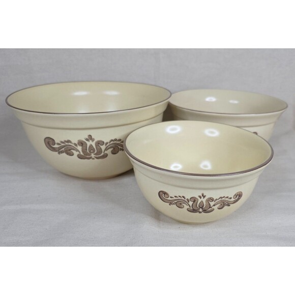 Vtg Pfaltzgraff Village Baking Set | 5-Piece Mixing Bowl & Cookie Jar Collection - Picture 10 of 16